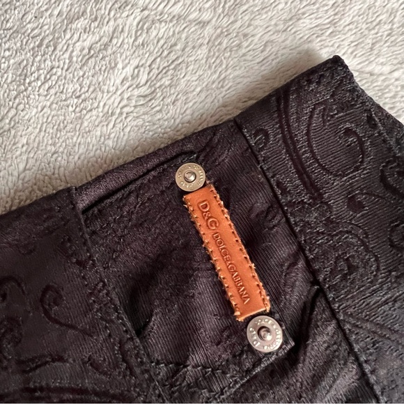 Dolce & Gabbana D&G Floral Paisley Jacquard Tailored Trouser Pants Black - Picture 6 of 17